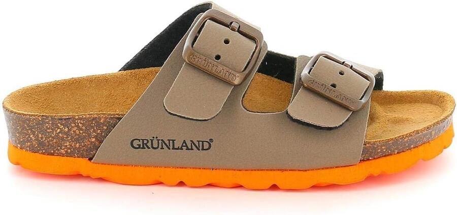 Merkloze Baby Schoentjes met Dubbele Gesp Tortora Arancio