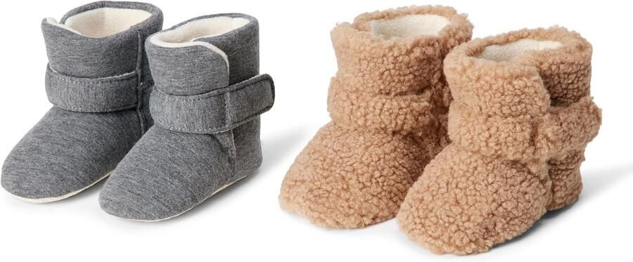 Merkloze Baby Schoentjes Zacht & Antislip 2-Pack