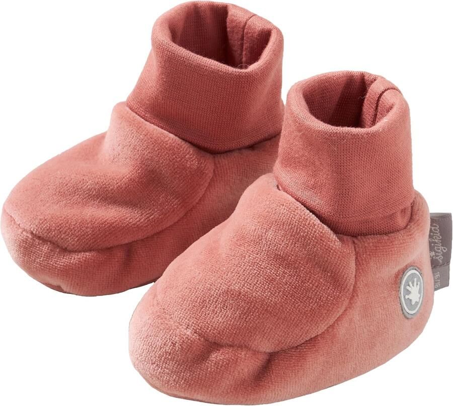 Merkloze Baby Slofjes Roze Velours Warm & Comfortabel
