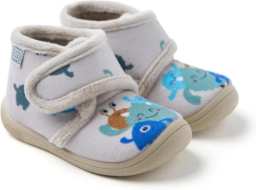 Merkloze Babyslofjes Beige Flexibel & Antislip