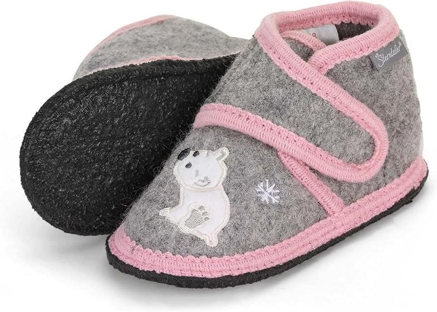 Merkloze Babyslofjes met Pinguïn & IJsbeer Antislip Zool