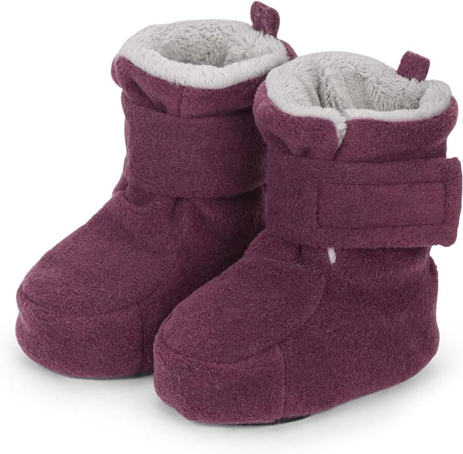 Merkloze Babyslofjes Roze Zachte Microfleece met Antislip Zool
