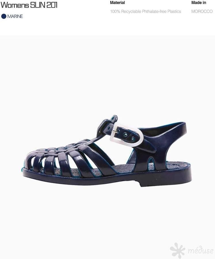 Merkloze Blauwe Plastic Sandalen met Gesp Waterdicht & Comfortabel