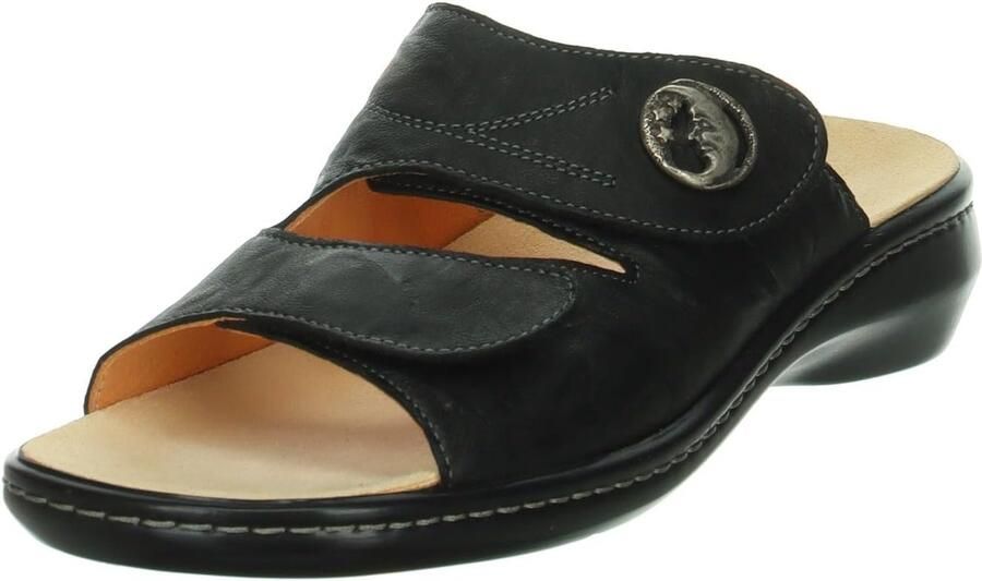 Think! Slippers Camilla blokhak zomerschoen slippers met klittenbandsluitingen