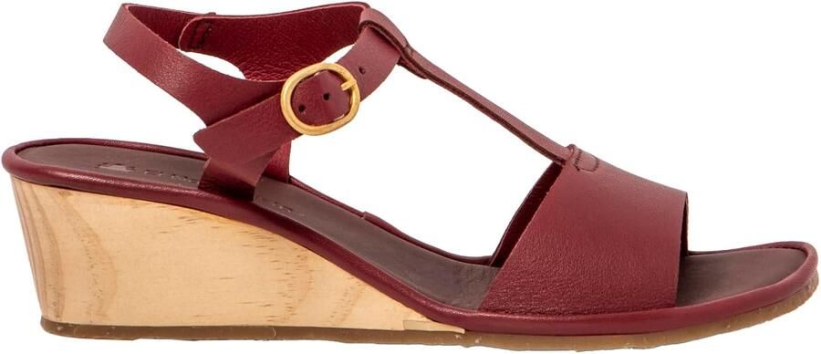 Merkloze Dames Platform Sandalen met Wedge Hak Burdeos