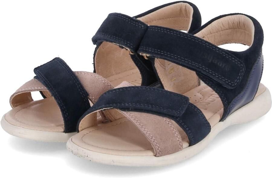 Merkloze Dames Sandalen Blauw-Kombi Leer