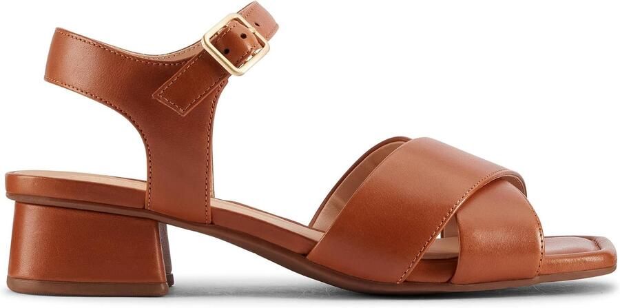 Merkloze Dames Sandalen Tan Leer