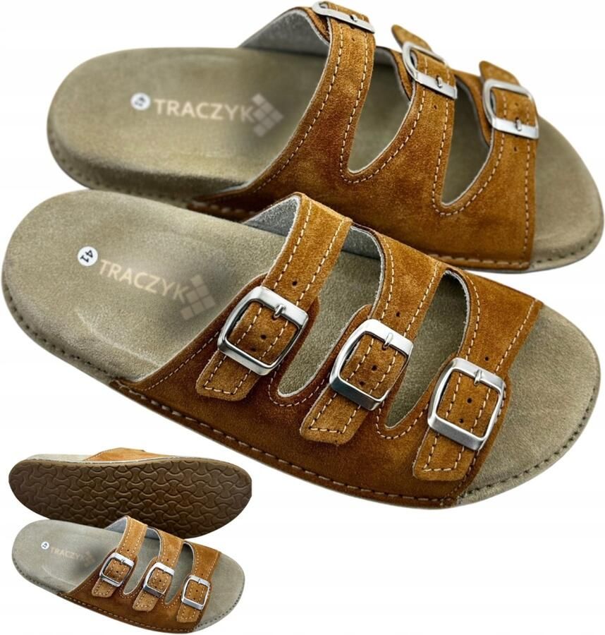 Merkloze Heren Klompen Bruin Leer Comfort & Steun