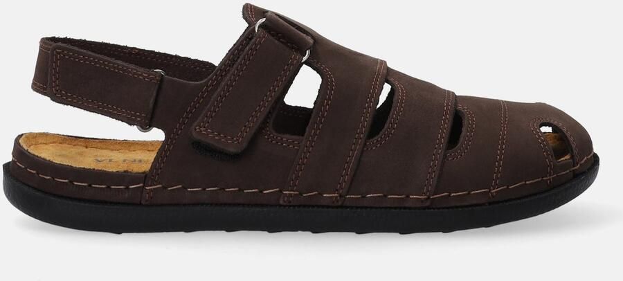 Merkloze Heren Nubuck Sandalen Bruin