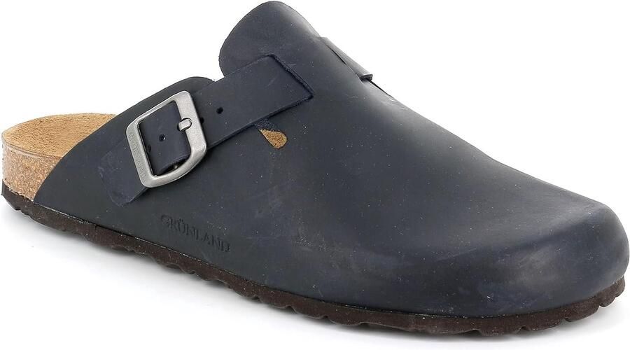 Merkloze Heren Pantoffels Leer Blauw