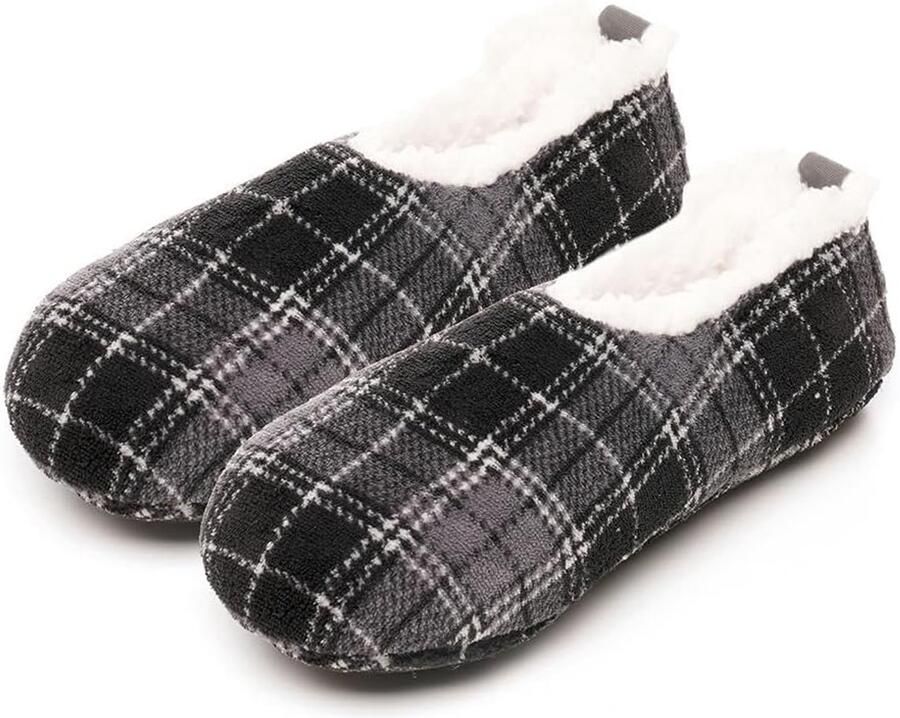 Merkloze Heren Pantoffels: Zacht Microfleece Antislip Zool Comfortabel