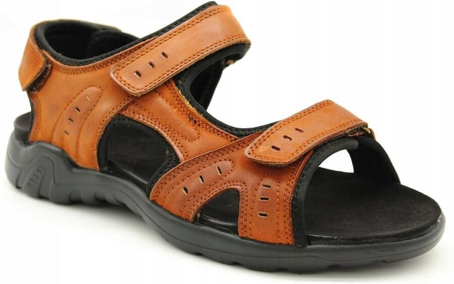 Merkloze Heren Sandalen Leer Bruin