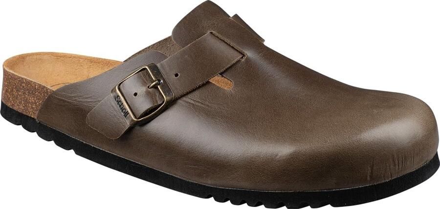 Merkloze Heren Sandalen Leer Khaki Verstelbare Gesp