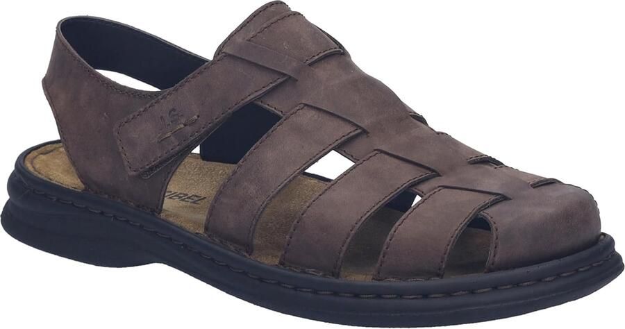 Merkloze Heren Sandalen Leer Klittenband Normale Pasvorm