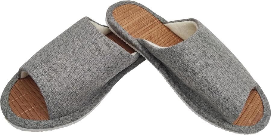 Merkloze Heren Slippers Bamboe Voetbed & Antislip Zool