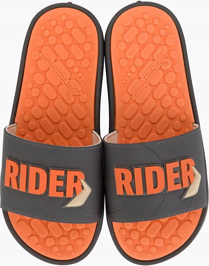 Merkloze Heren Slippers Grijs Donkergrijs Oranje