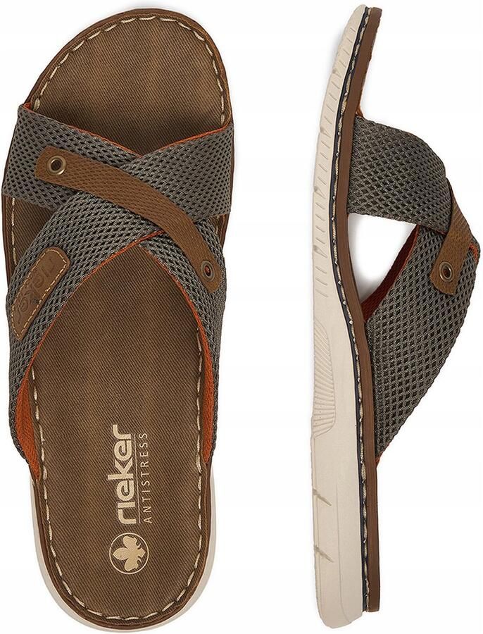 Merkloze Heren Slippers Khaki Comfortabele Casual Schoenen