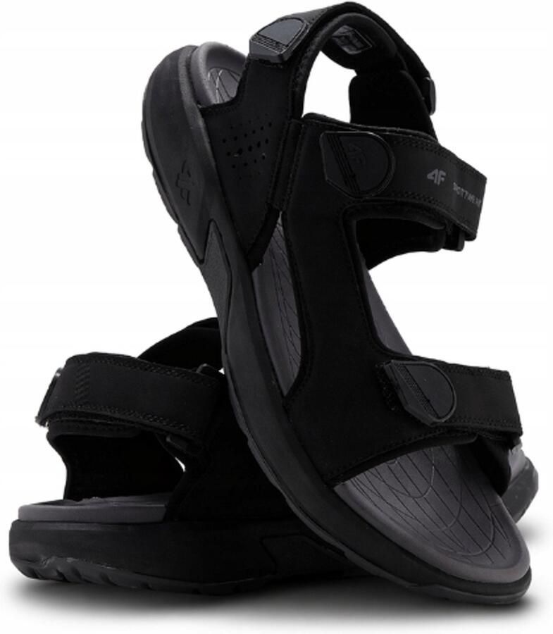 Merkloze Heren Sport Sandalen Zwart Klittenband