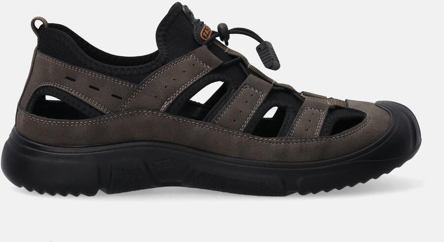 Merkloze Heren Sportsandalen Groen Leer