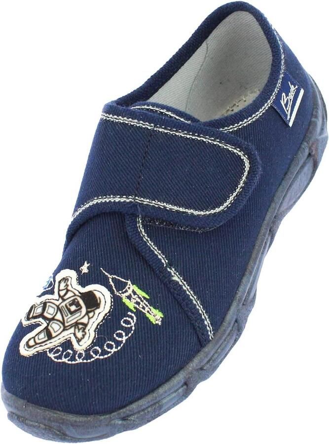Merkloze Jongens Astronaut Pantoffels Blauw