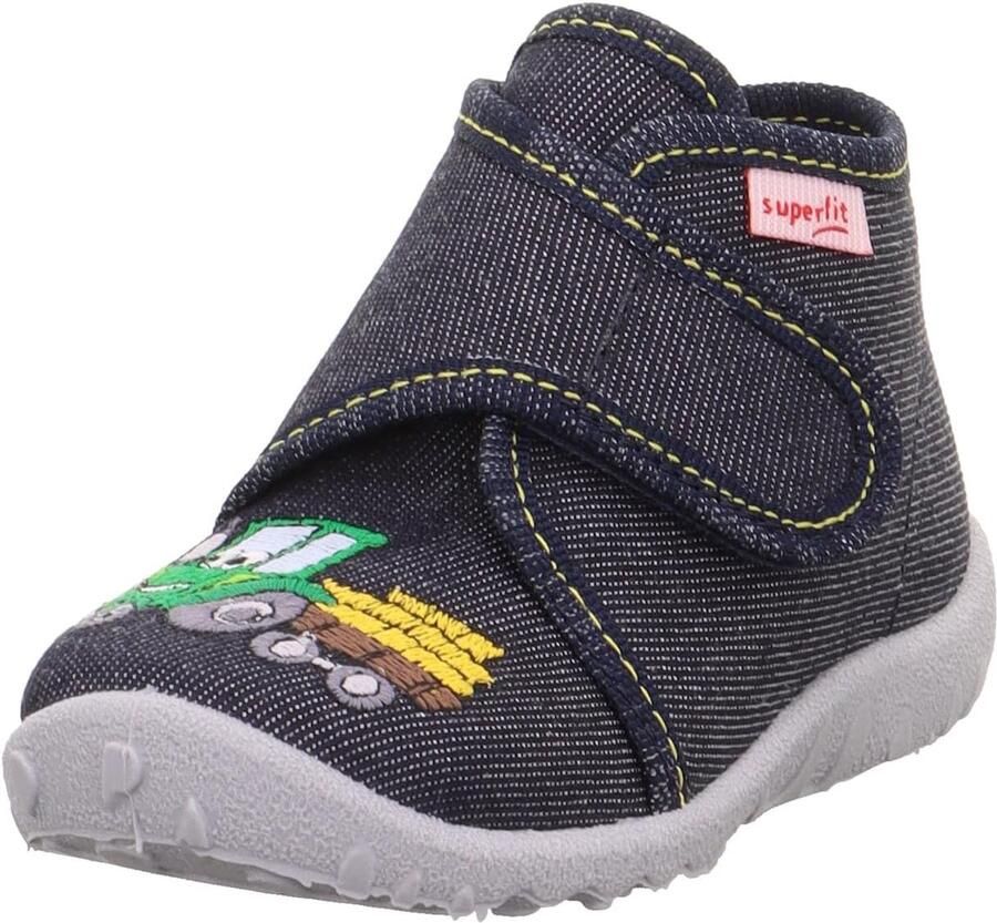 Merkloze Jongens Pantoffels Blauw met Klittenband