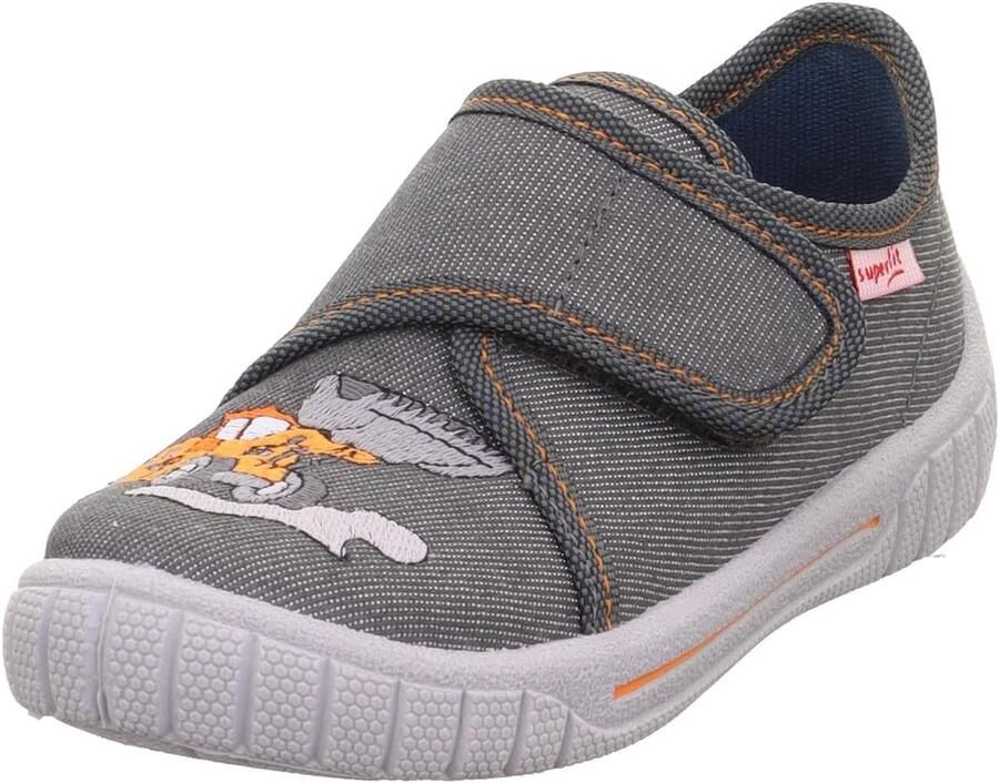 Merkloze Jongens Pantoffels Grijs Oranje