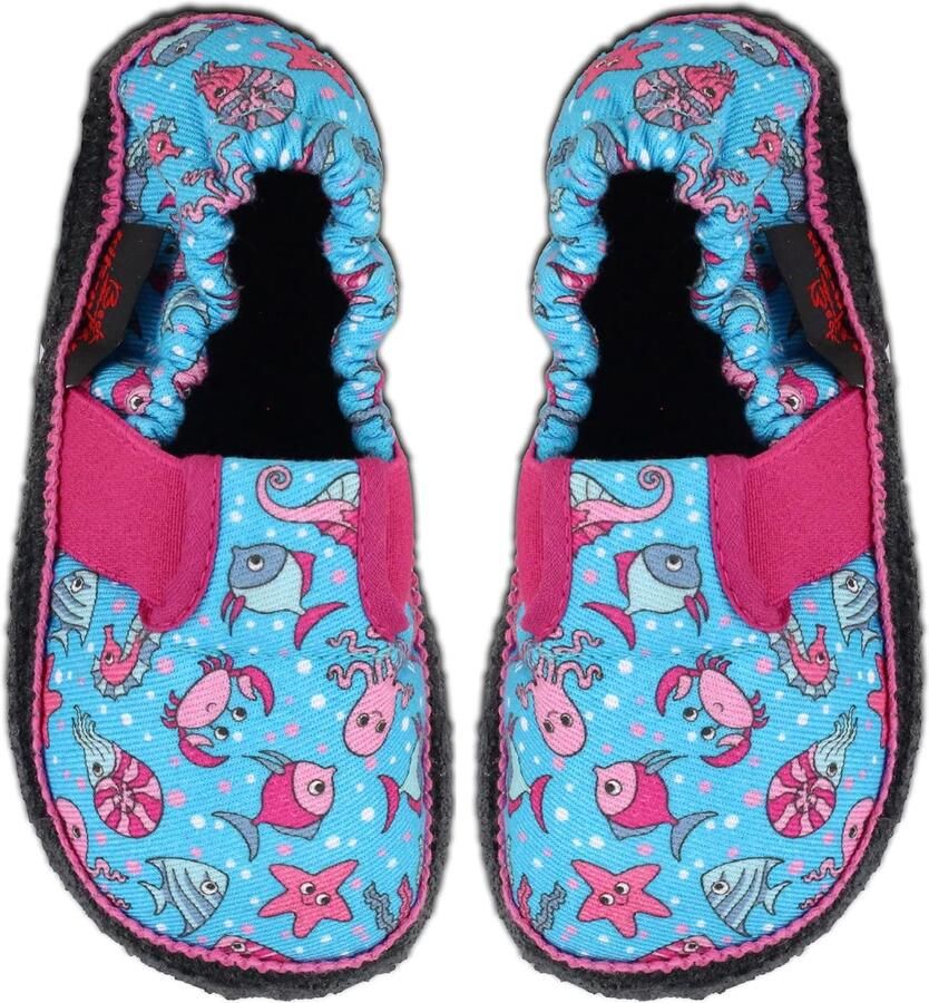 Merkloze jongens pantoffels met zeedierenprint