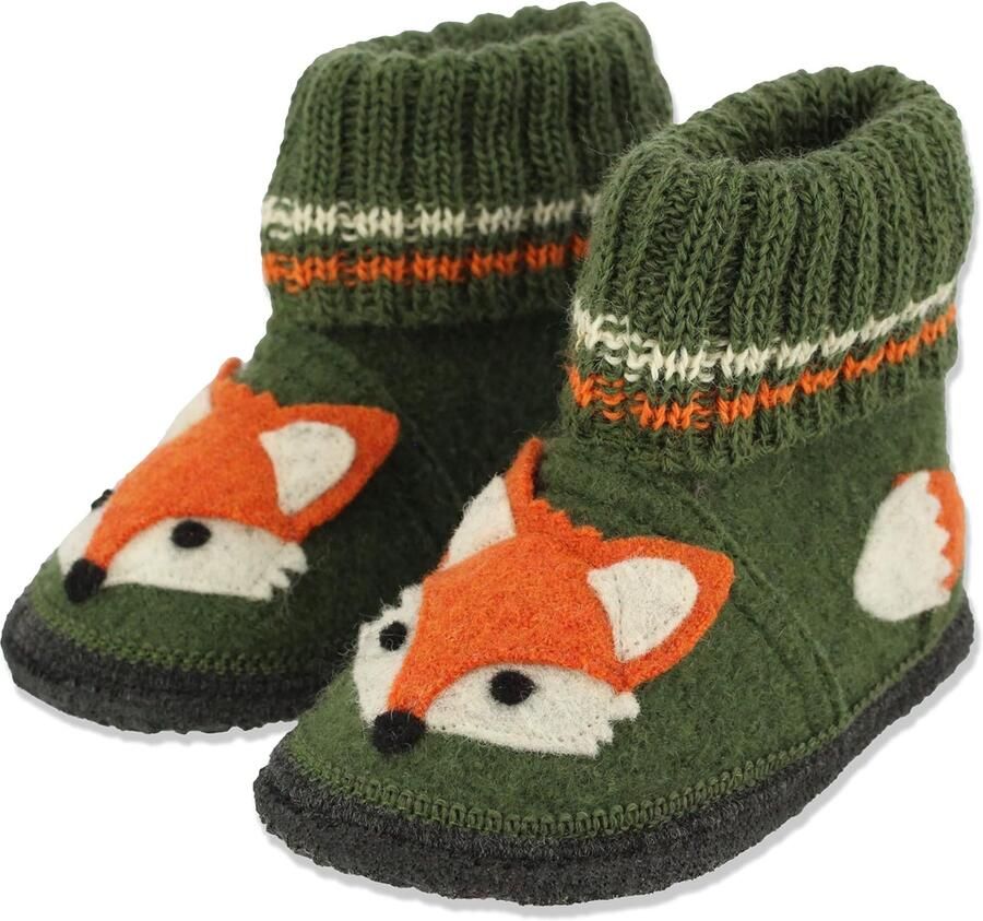 BECK Huisschoenen 'Fuchs' kaki oranje zwart wit
