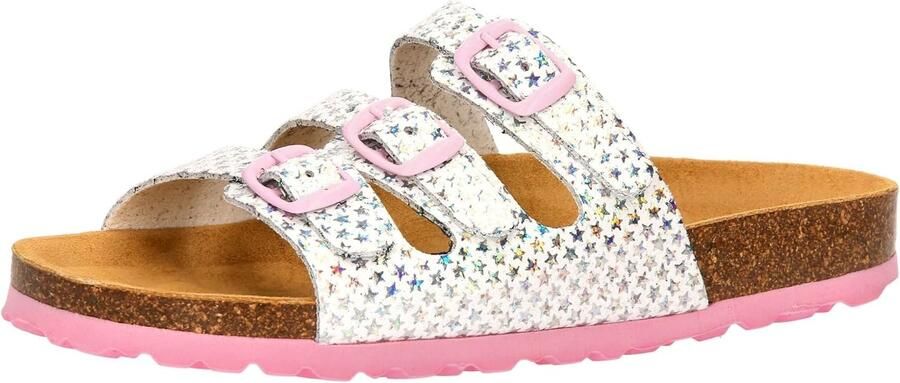Merkloze Kinderslippers Wit Zilver