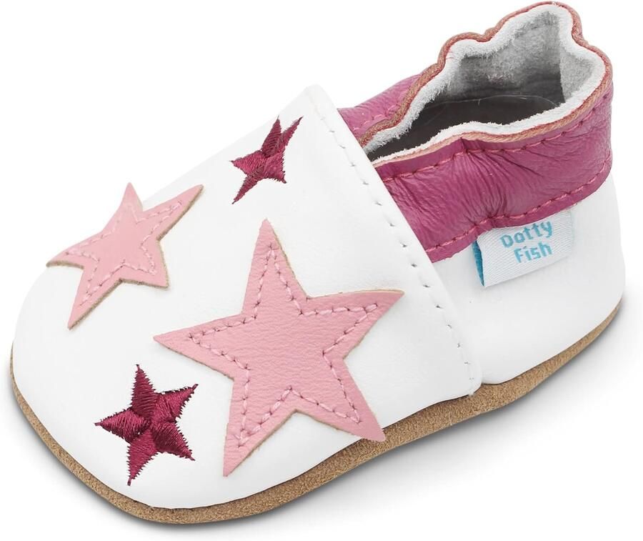 Merkloze Leren Babyschoentjes met Antislip Suède Zooltjes