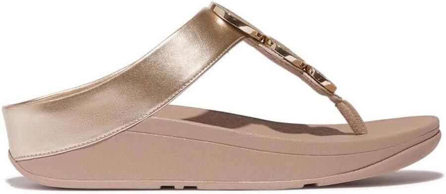 Merkloze Metallic Sandalen met Pareldetails Comfort & Stijl