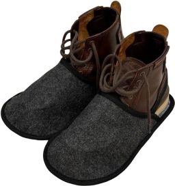 Merkloze Vilt Huisschoenen met Elastische Band Vloerbescherming