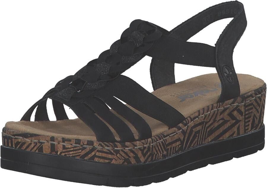 Rieker Plateausandaaltjes Zomerschoen vakantieschoen sandalette met decoratief sieraandeel - Foto 3