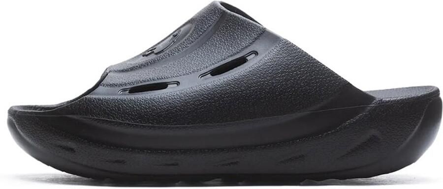 Merkloze zwarte teenslippers voor heren
