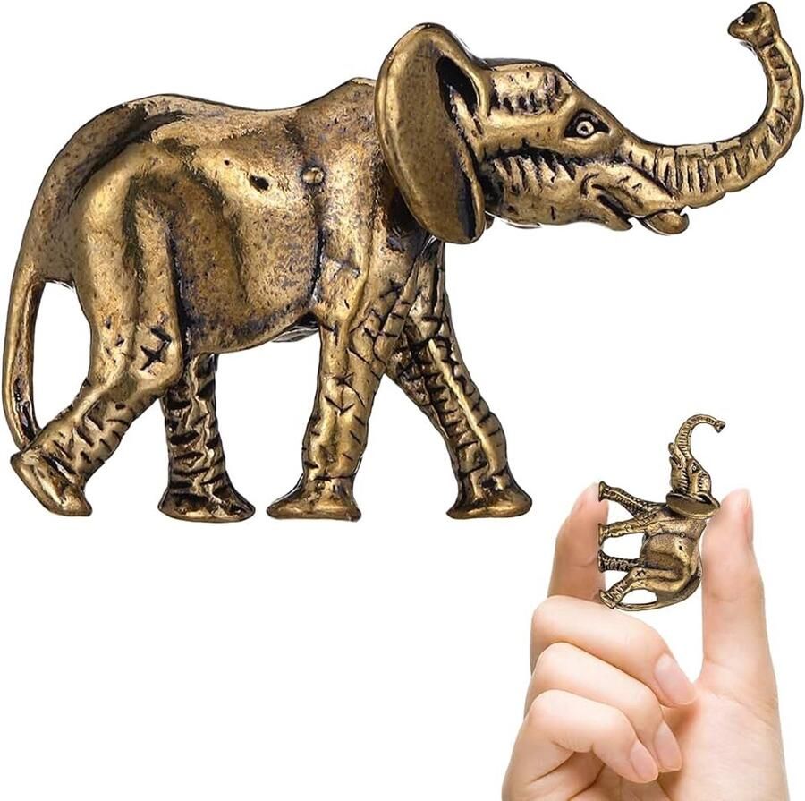 Messing Olifant Ganesha Beeld Feng Shui Decoratie Voor Woonkamer Elegante Metalen Olifantfiguur Voor Bureau Kast En Oosterse Woondecoratie Met Culturele Uitstraling