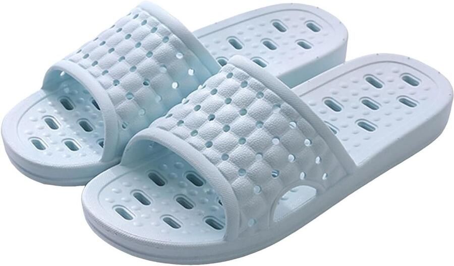 Met afwateringsgaten Badslippers Sneldrogend & antislip Unisex Geschikt voor studentenhuizen badkamers thuis en meer Licht blauw ??39
