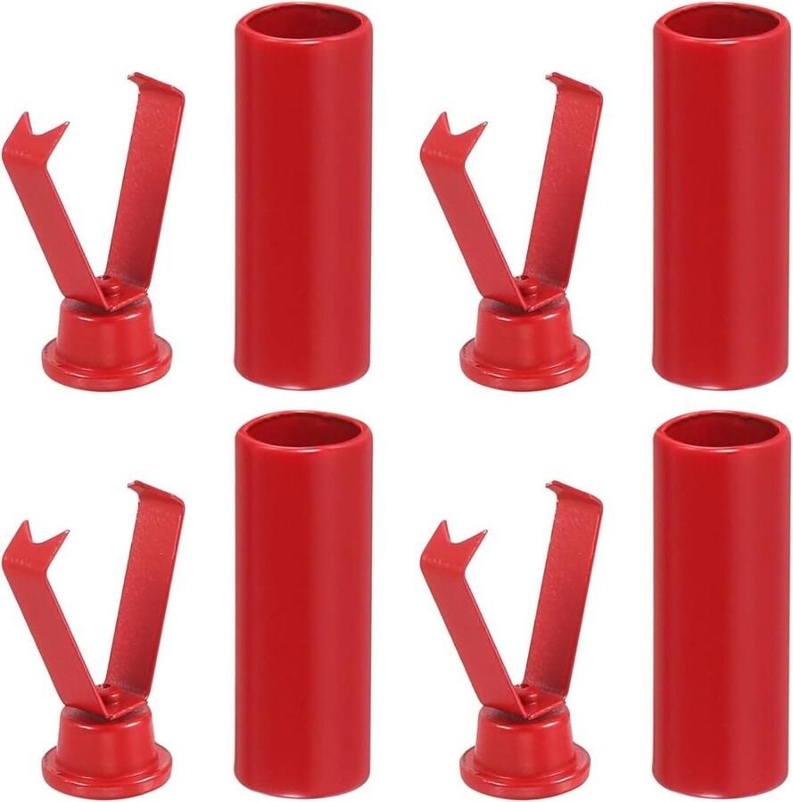 Metaal veter tips Schoen veter Kleding reparatie Eenvoudige montage 4 stuks 20mm Rood