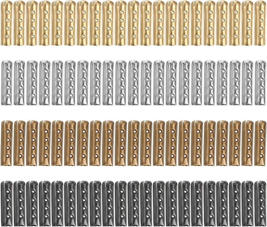 Metalen Aglets Schoenveter Tips Schoenen Repareren Roestbestendig Staal 23 mm Lengte Zilver Zwart Goud Brons
