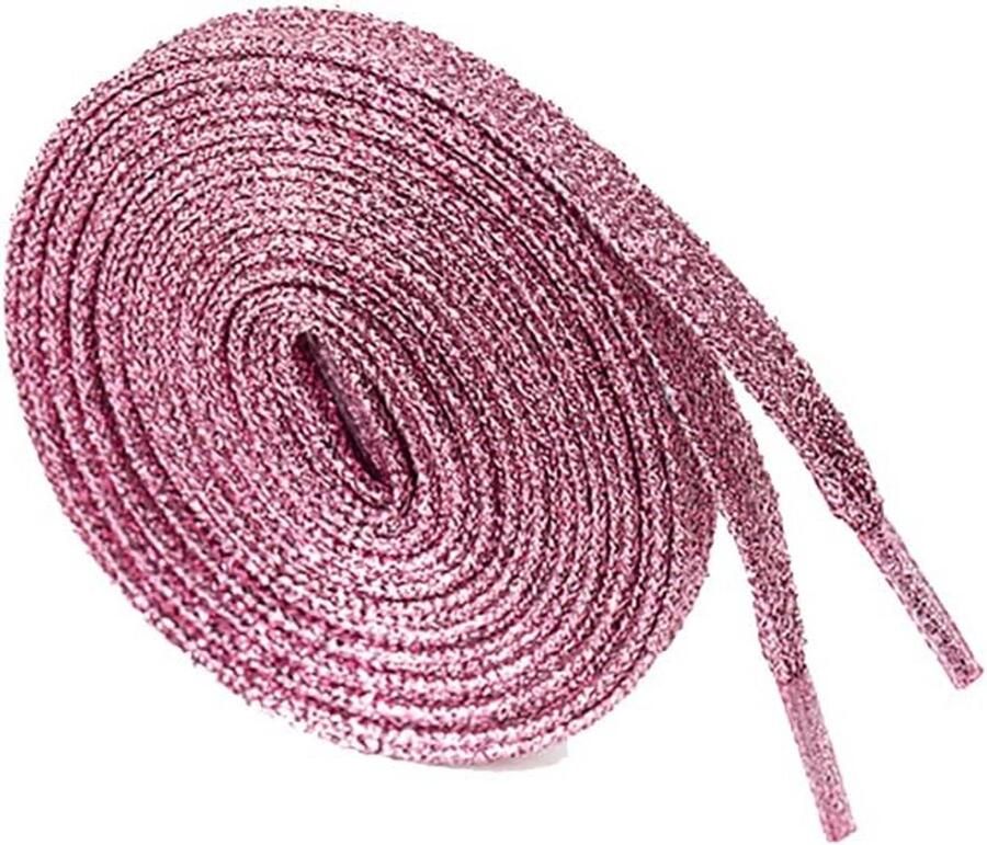 Metalen Glitterschoenveters Plat Kleurrijk & Scheurbestendig voor Sneakers en Sportschoenen