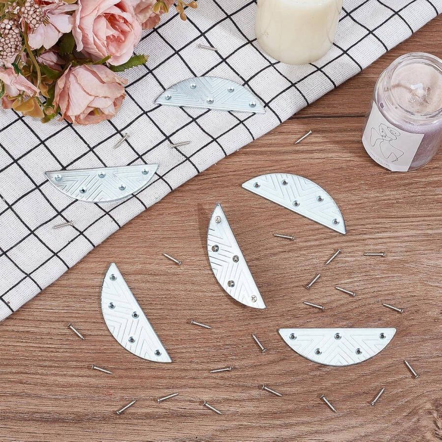 Metalen hielplaat set met schroeven voor schoenhakken en cow laarzen 6 stuks Zilver Reservezolen Hakken reparatieset