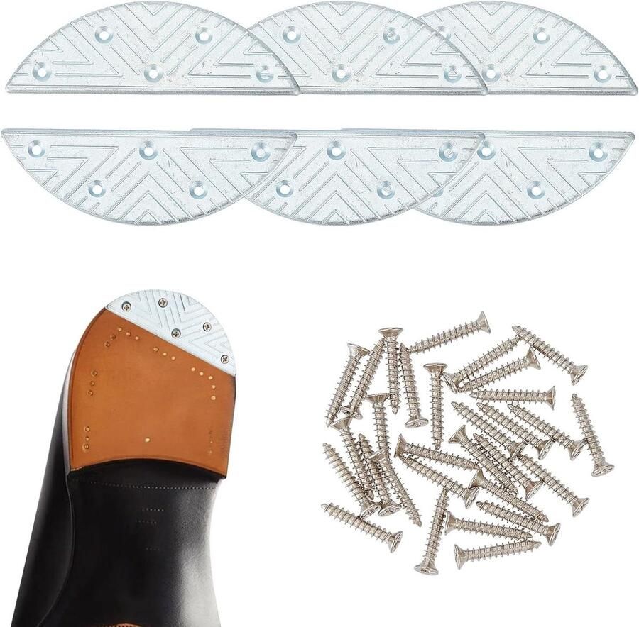 Metalen Hielplaten Hielversteviging Schoen Schoenen Repareren IJzeren Bescherming 66 x 21 mm Zilver