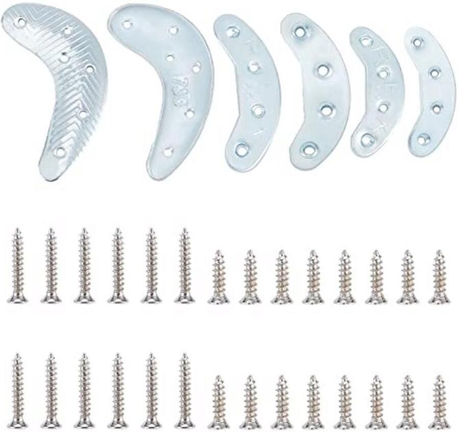 Metalen hielplaten voor schoenen 3 paar hielbescherming met schroefnagels