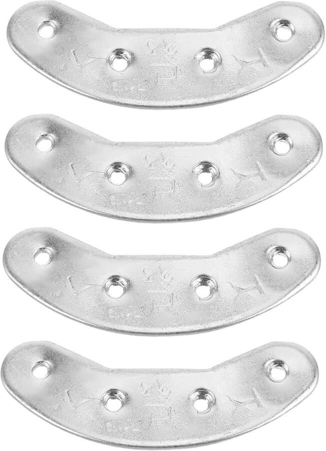 Metalen Hielplaten Zoolbeschermers Anti-slijtage Schoenreparatie Buiten Verbeterde Grip Stabiliteit 4.7 x Zilver