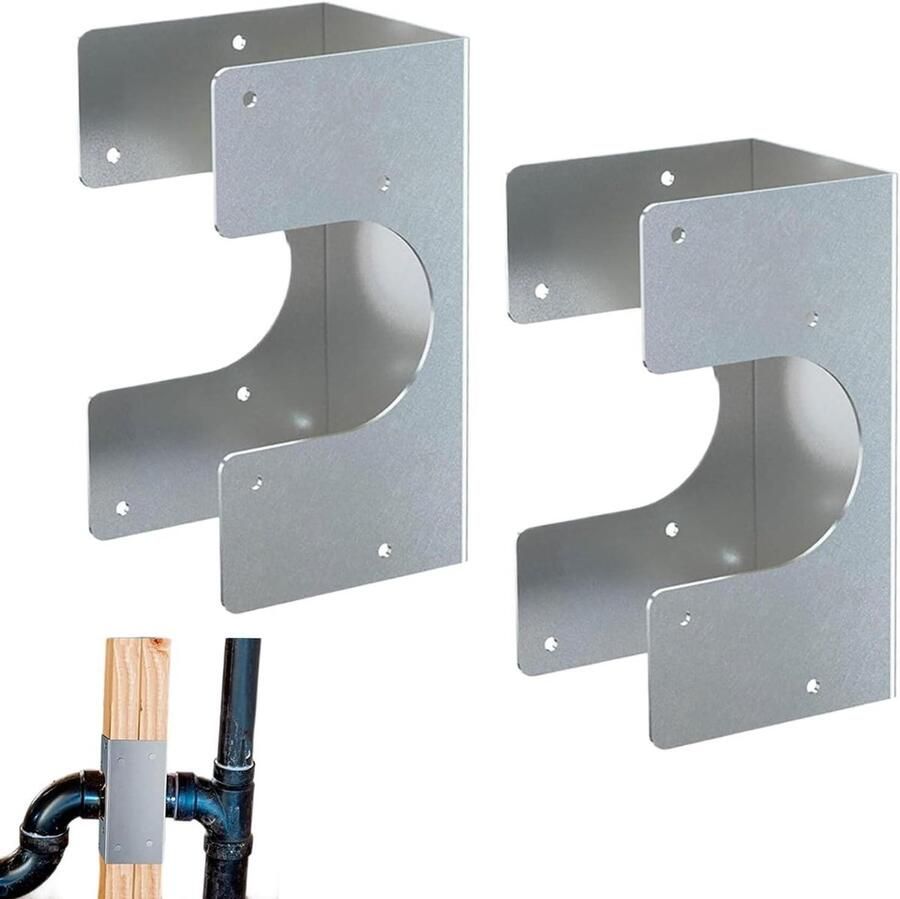 Metalen Stud Schoenen Pijpsteunen Structurele Versterking Verzinkt Staal 1.6mm 2 Stuks Zilver
