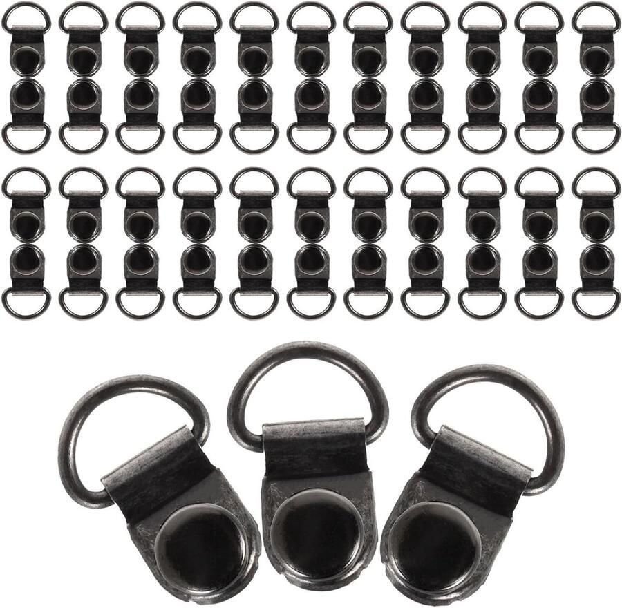 Metalen Schoenhaken Veterhaken Laarzen Schoenen Repareren Roestvrij Staal 50 Stuks Zwart