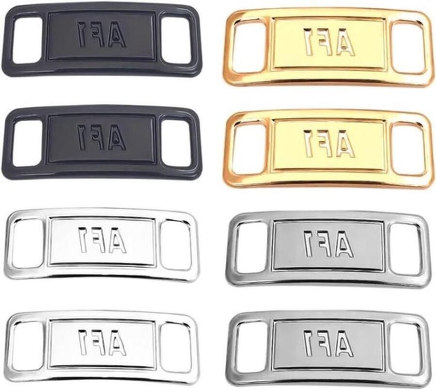 Metalen Schoenvetergespen voor Decoratie van Sneakers 4 Paar 4 Kleuren Kinderen en Volwassenen