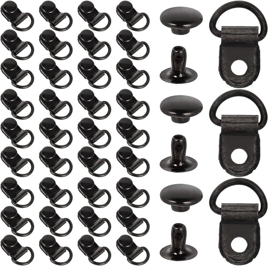 Metalen Schoenveterhaken Vetergespen Laarzen Outdoor Activiteiten Roestvrij Staal 50 Stuks Zwart