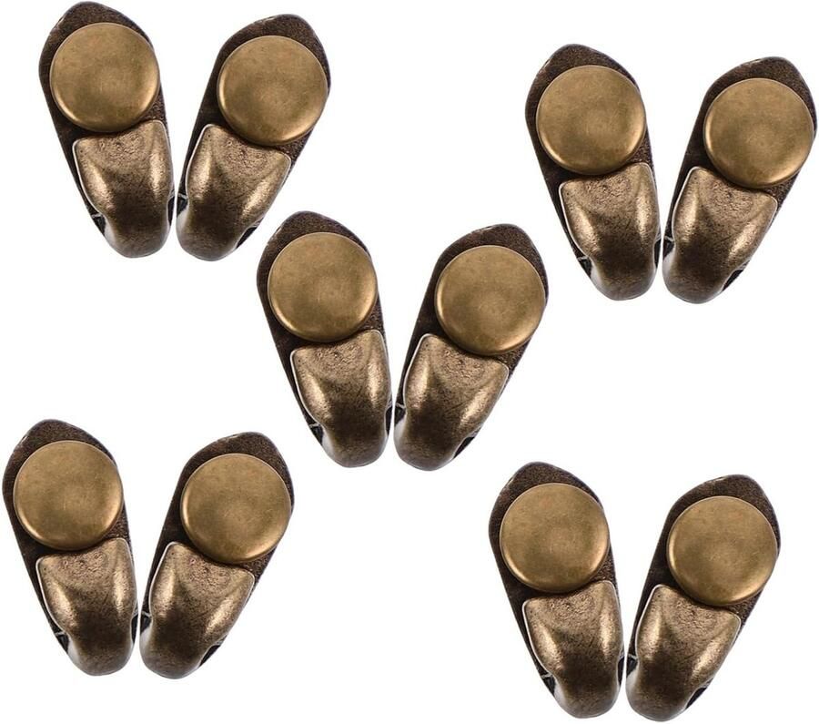 Metalen Veterhaken Schoen Gespen Schoenen Repareren Snelle Vervanging 10 Stuks Koffie