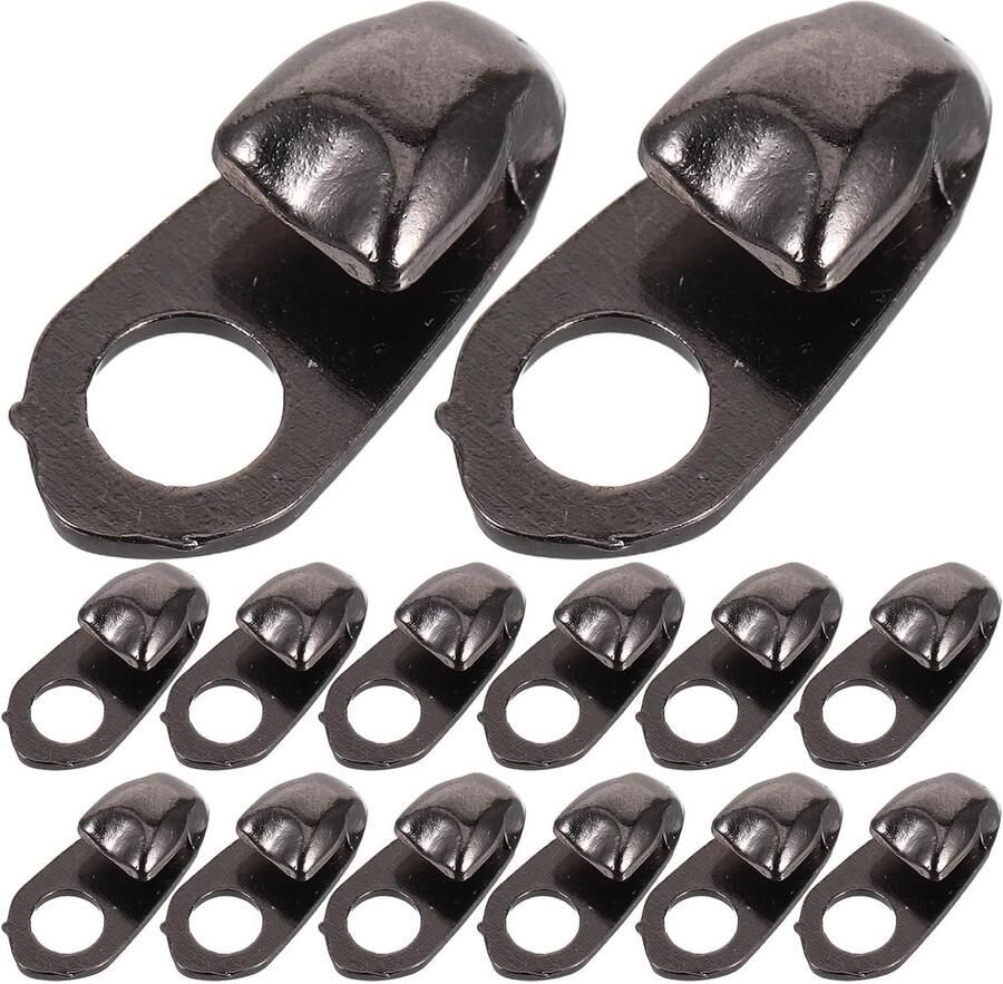 Metalen Veterhaken Schoengespen Schoenreparatie Hoge sterkte legering 20 stuks Zwart