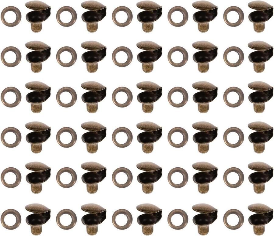 Metalen Veterhaken Schoenhaken Laarzen Schoenen Repareren Roestbestendig Messing 30 Stuks Koffie